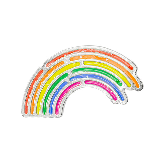 Pin Pride con Resina Niquel Brillante Arcoíris