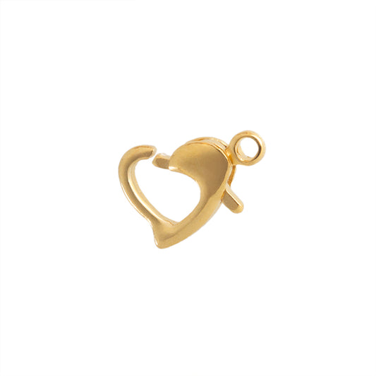 Broche Corazón 10x8mm Dorado Brillante