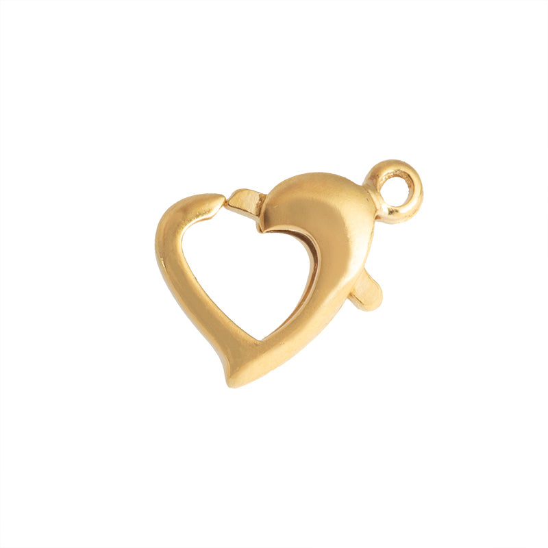 Broche Corazon 12x10mm Dorado