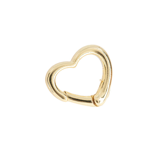 Broche Chapa Corazón 11.7x13.5mm Dorado