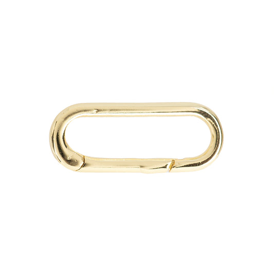 Broche Chapa Oval 25x10mm Dorado