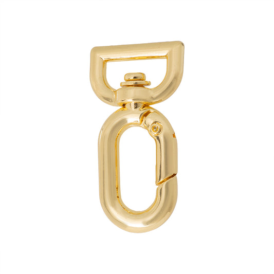 Broche Chapa Oval Giratorio 37x16mm Dorado