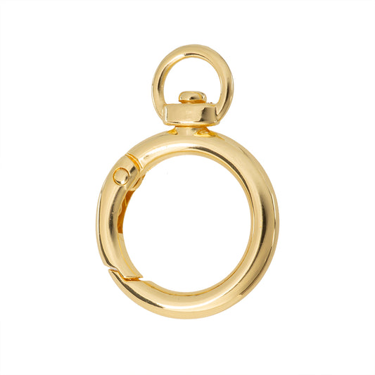 Broche Chapa Redondo Giratorio 39x27.5mm Dorado