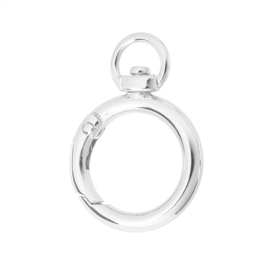 Broche Redondo Giratorio 39x27.5mm Plateado