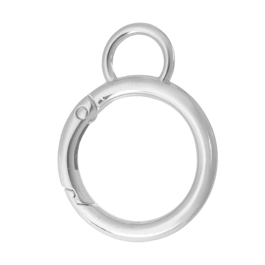 Broche Redondo con Argolla 45x34mm Plateado