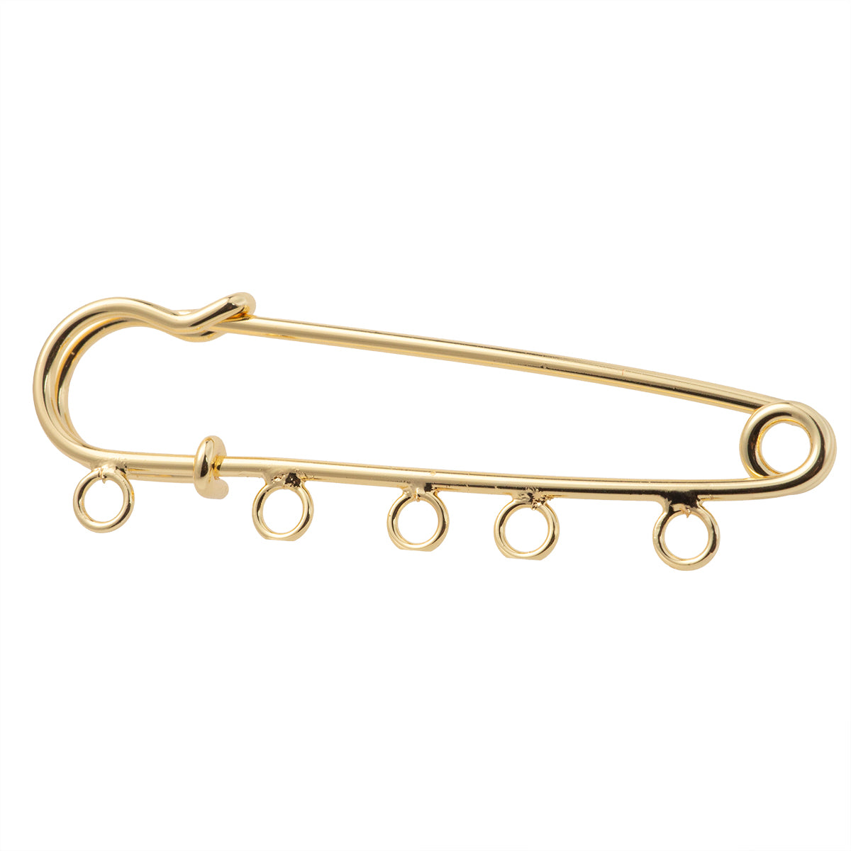 Broche Seguro con 5 Argollas 50x16mm Dorado