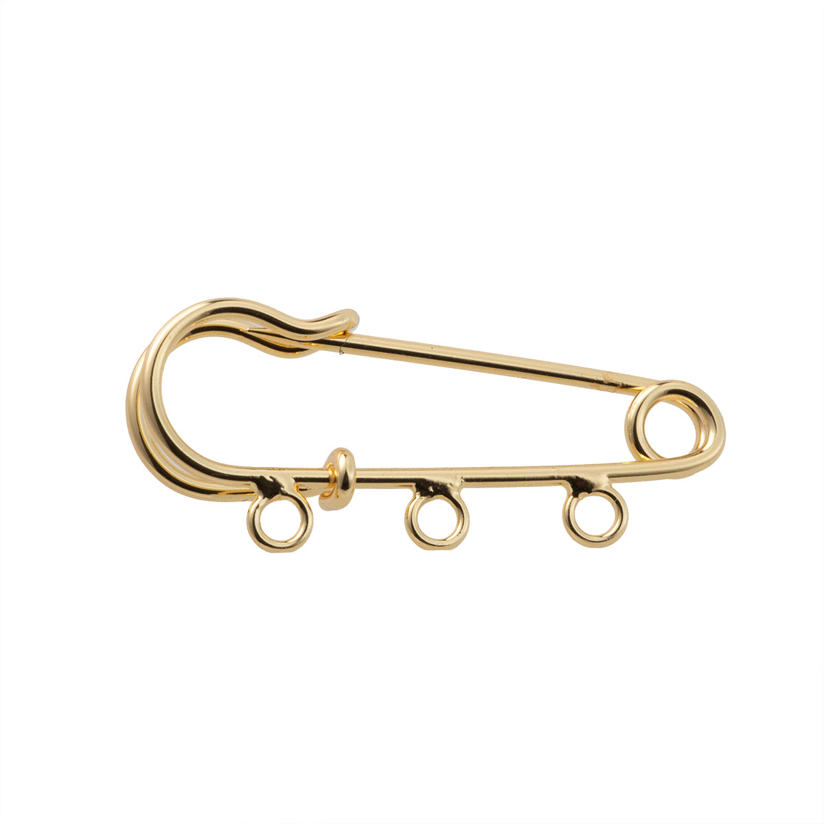 Broche Seguro con 3 Argollas 30x11mm Dorado