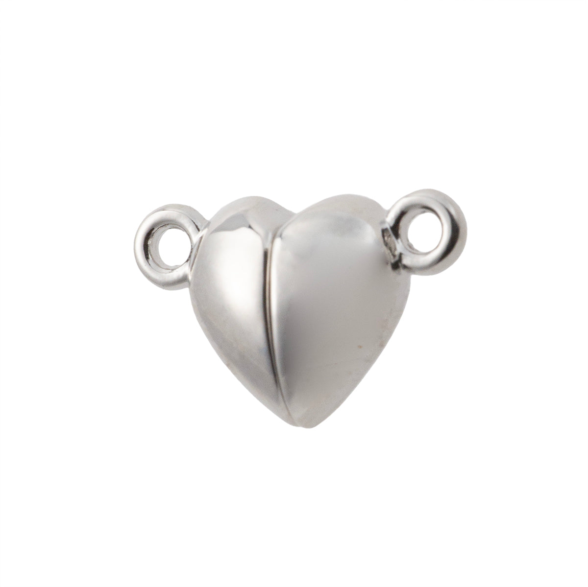 Broche de Imán Corazón 15x10mm Níquel