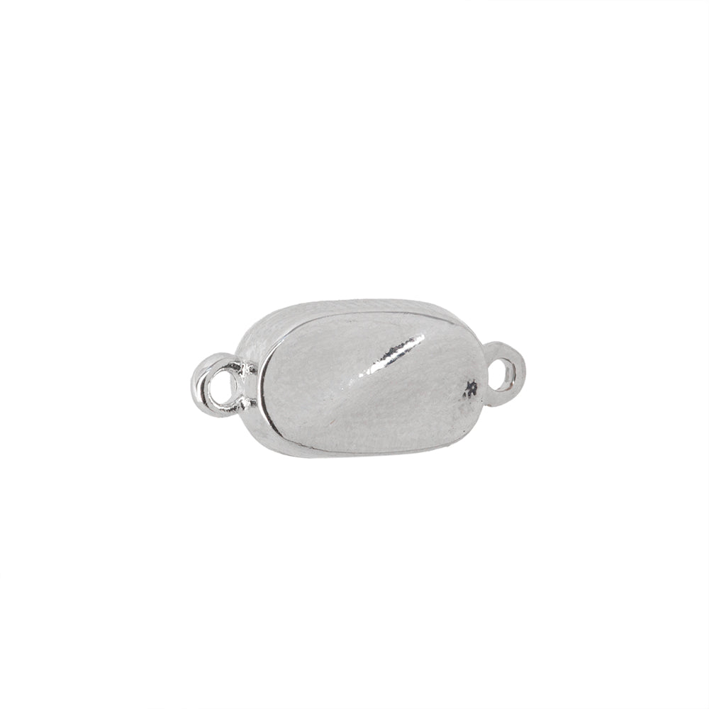 Broche de Imán Oval 17x8mm Plateado