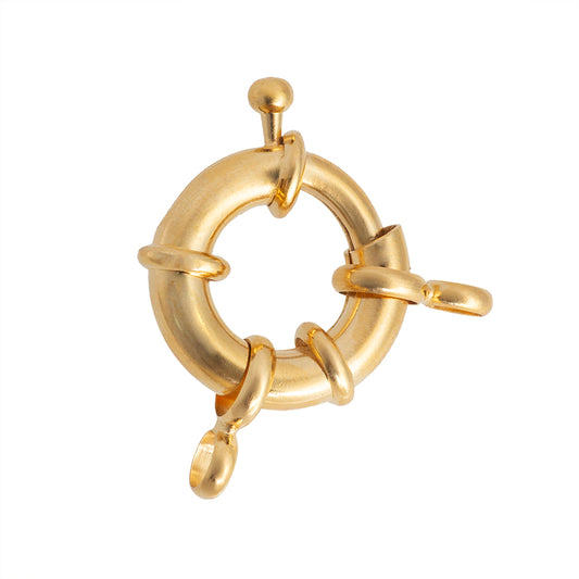 Broche Bandola 17mm Dorado Satinado