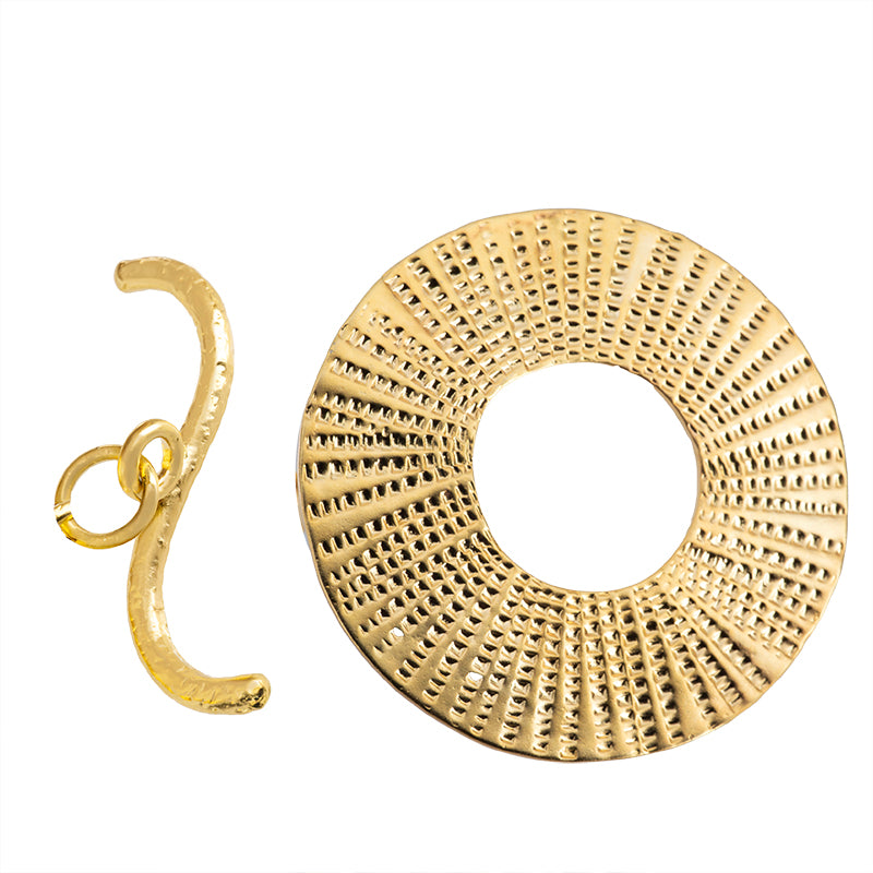 Broche T Redondo 43mm Dorado Satinado