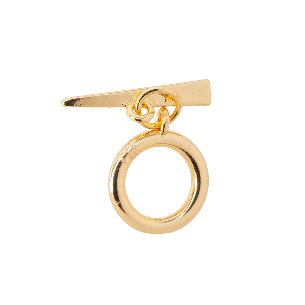 Broche T Redondo 13x11mm Dorado