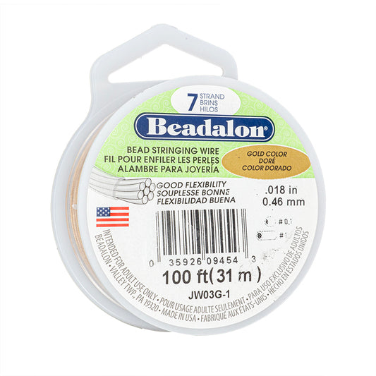 Cable de Acero 7 Hilos 0.46mm Dorado