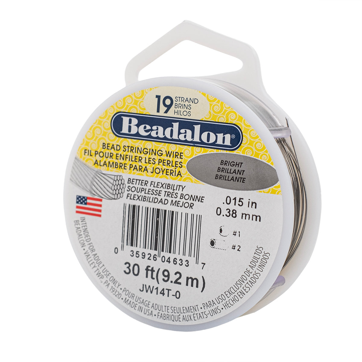 Cable de Acero 19 Hilos 0.38mm Gris