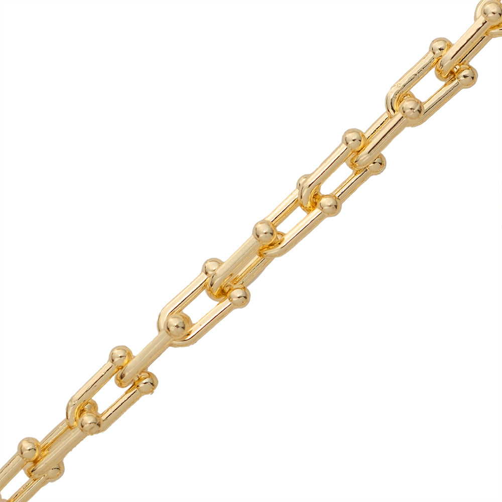 Cadena Forma de U de Herradura 10.5x5.5mm Dorado