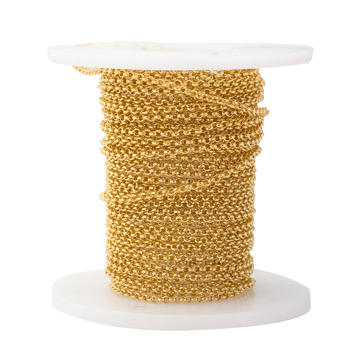 Cadena Chapa Mini Argolla media Caña 1.30x1.30mm Dorado