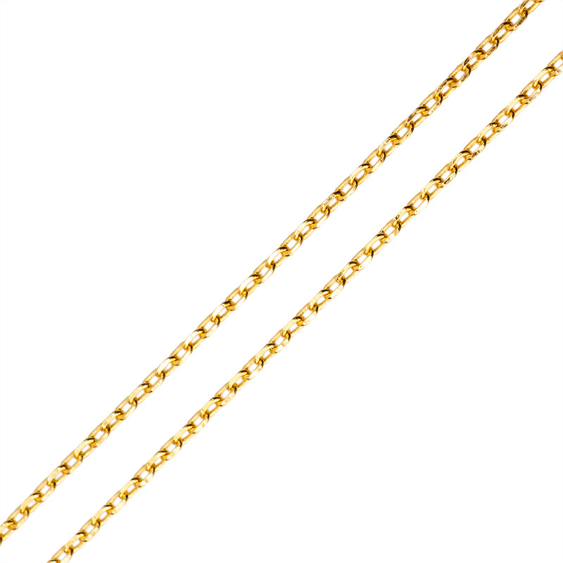 Cadena Chapa Oval Diamantada 2x1.30mm Dorado