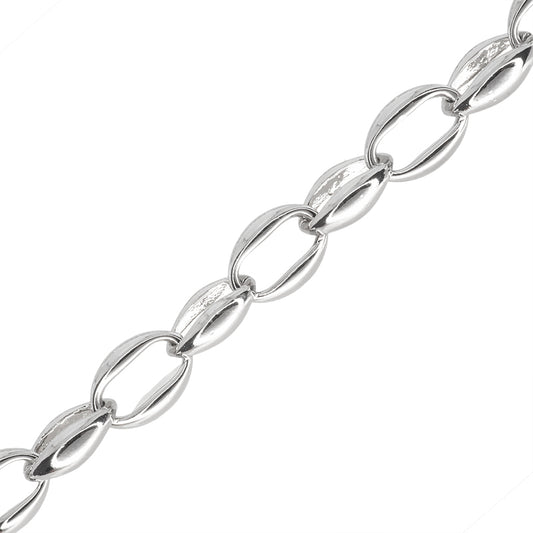 Cadena Eslabón Oval 16x11mm Plateado