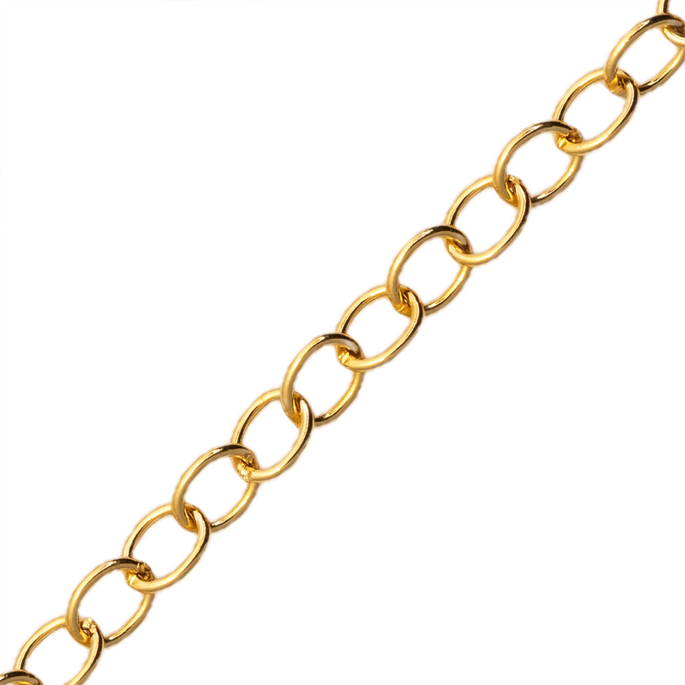 Cadena Chapa Oval 4.5x3.5mm Dorado
