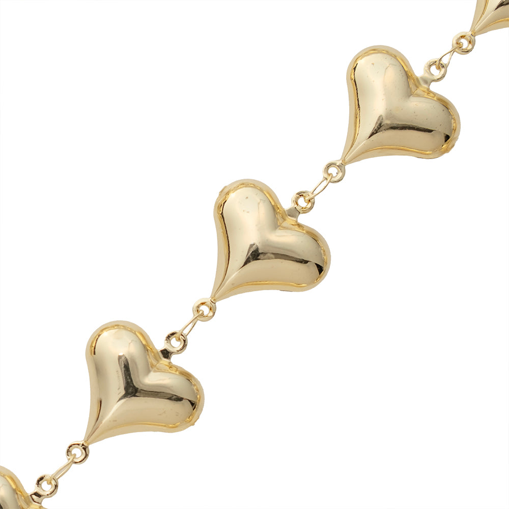 Cadena Corazon 21x16.5mm Dorado