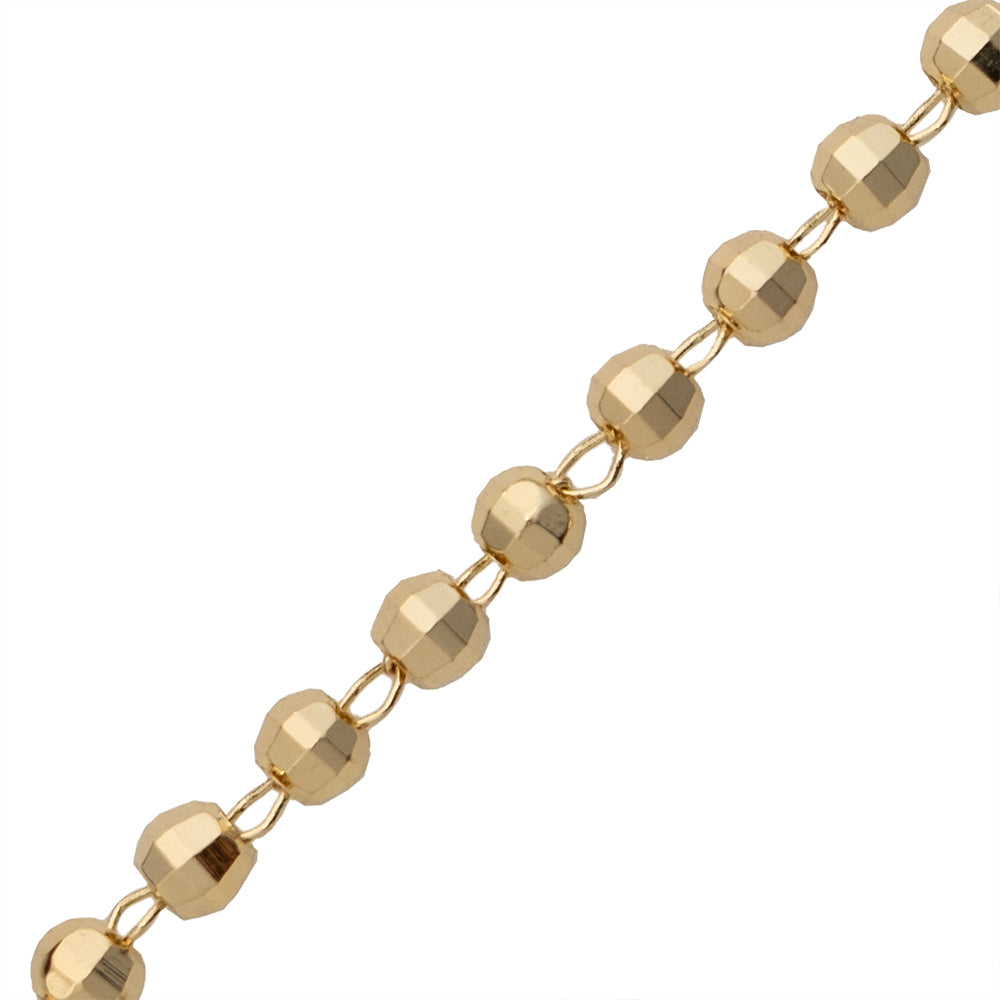 Cadena con Esfera Diamantada 3.5mm Dorado