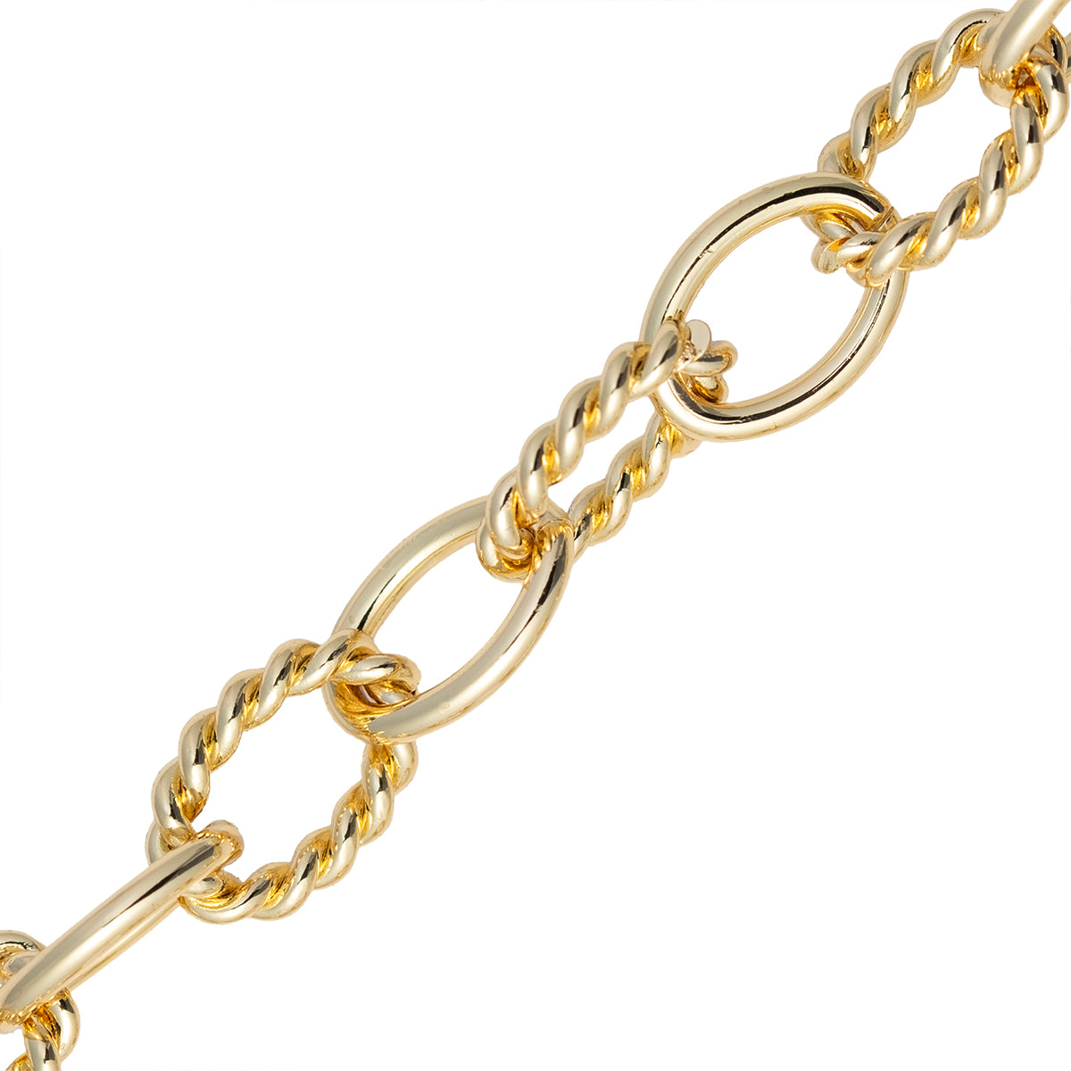 Cadena Oval con Textura 13.5x9.5mm Dorado