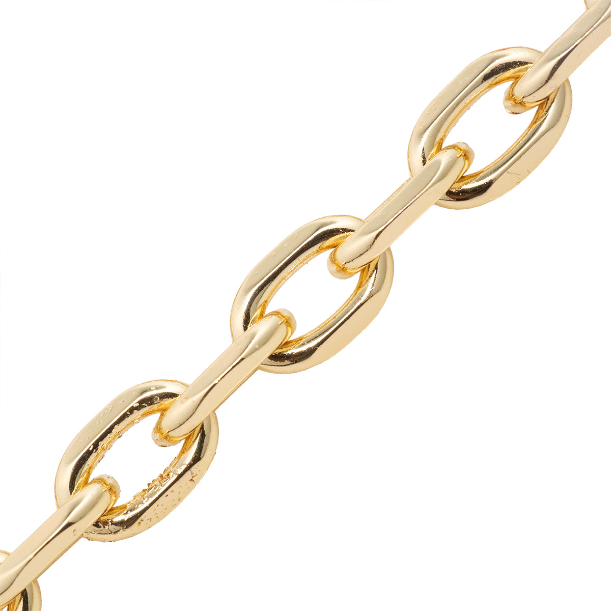 Cadena Oval Diamantada 11x7mm Dorado