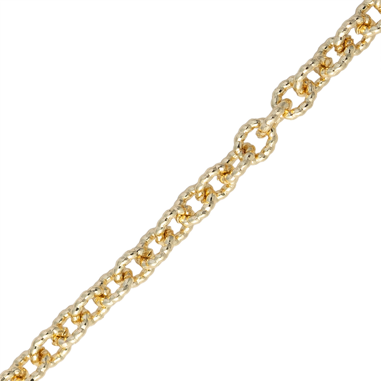 Cadena Oval con Textura 5.5x4.5mm Dorado