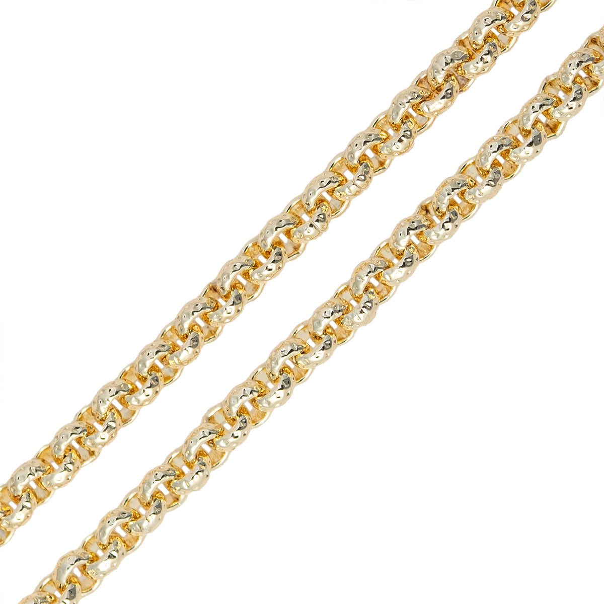 Cadena Mini Argolla Media Caña 3.5x1mm Dorado