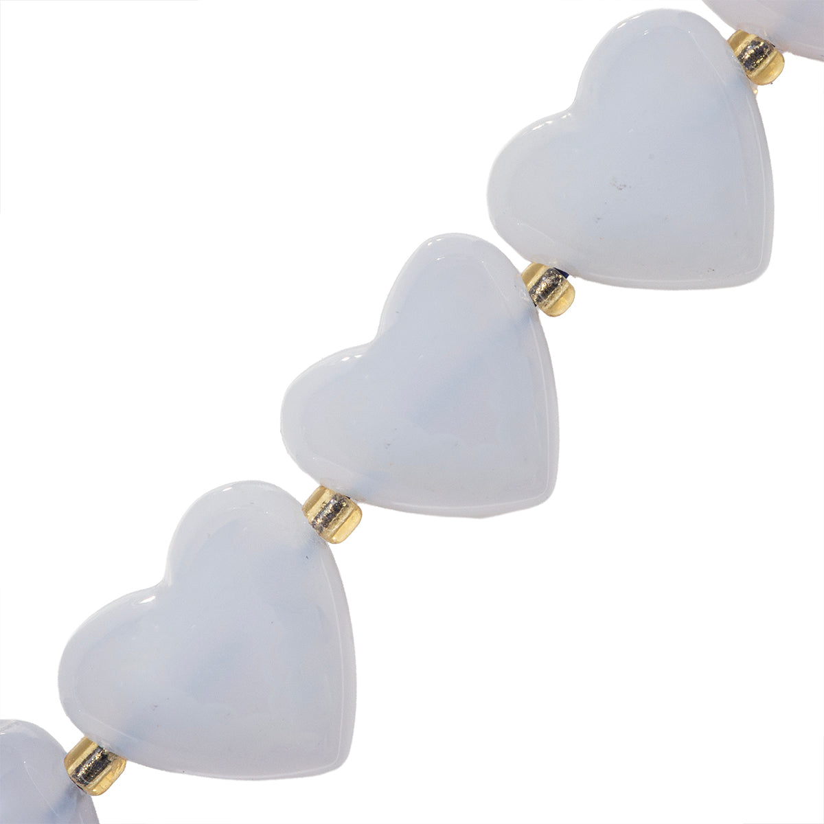 PF Calcedonia Corazón 15x14mm Azul