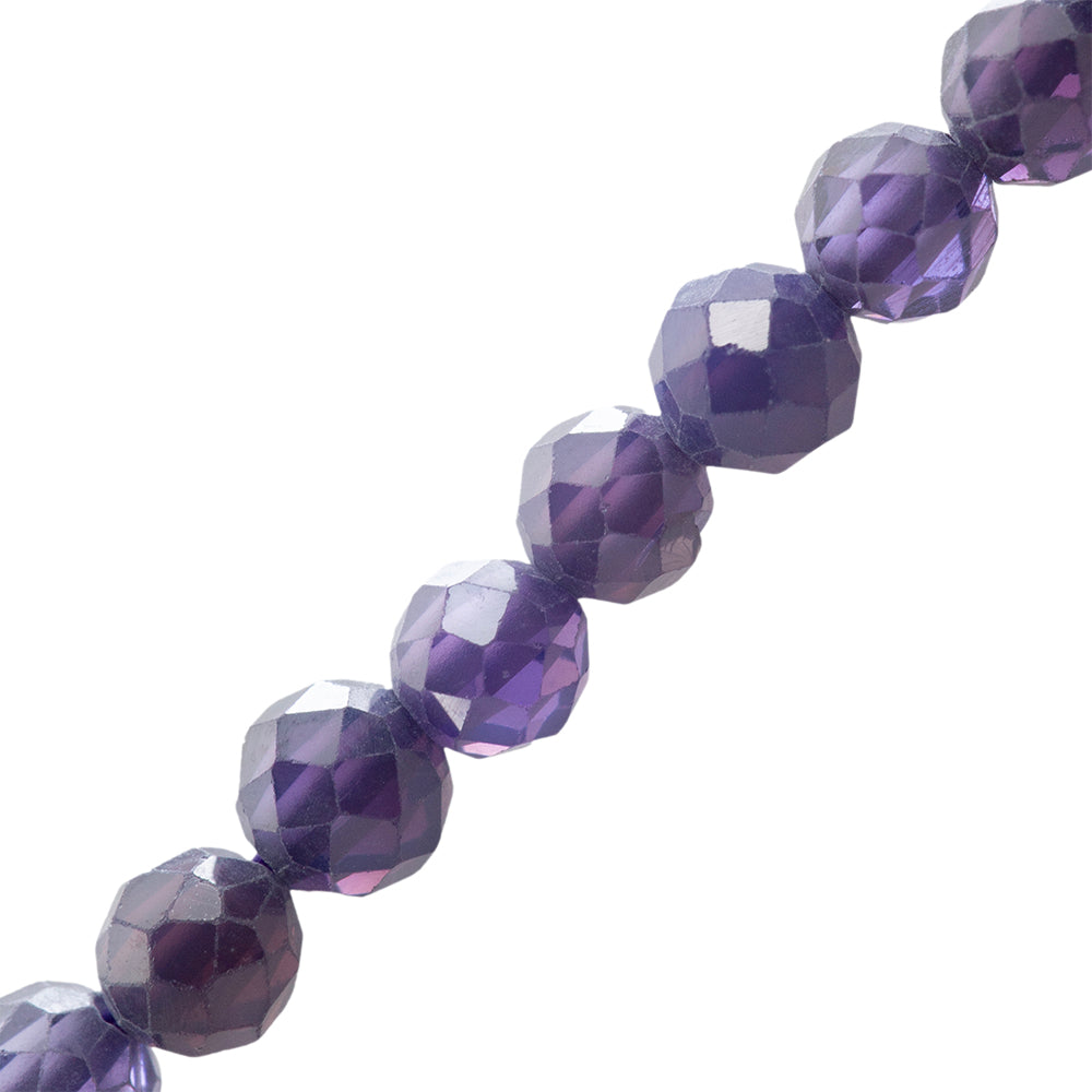 Circonia Esfera Facetada 4mm Morado