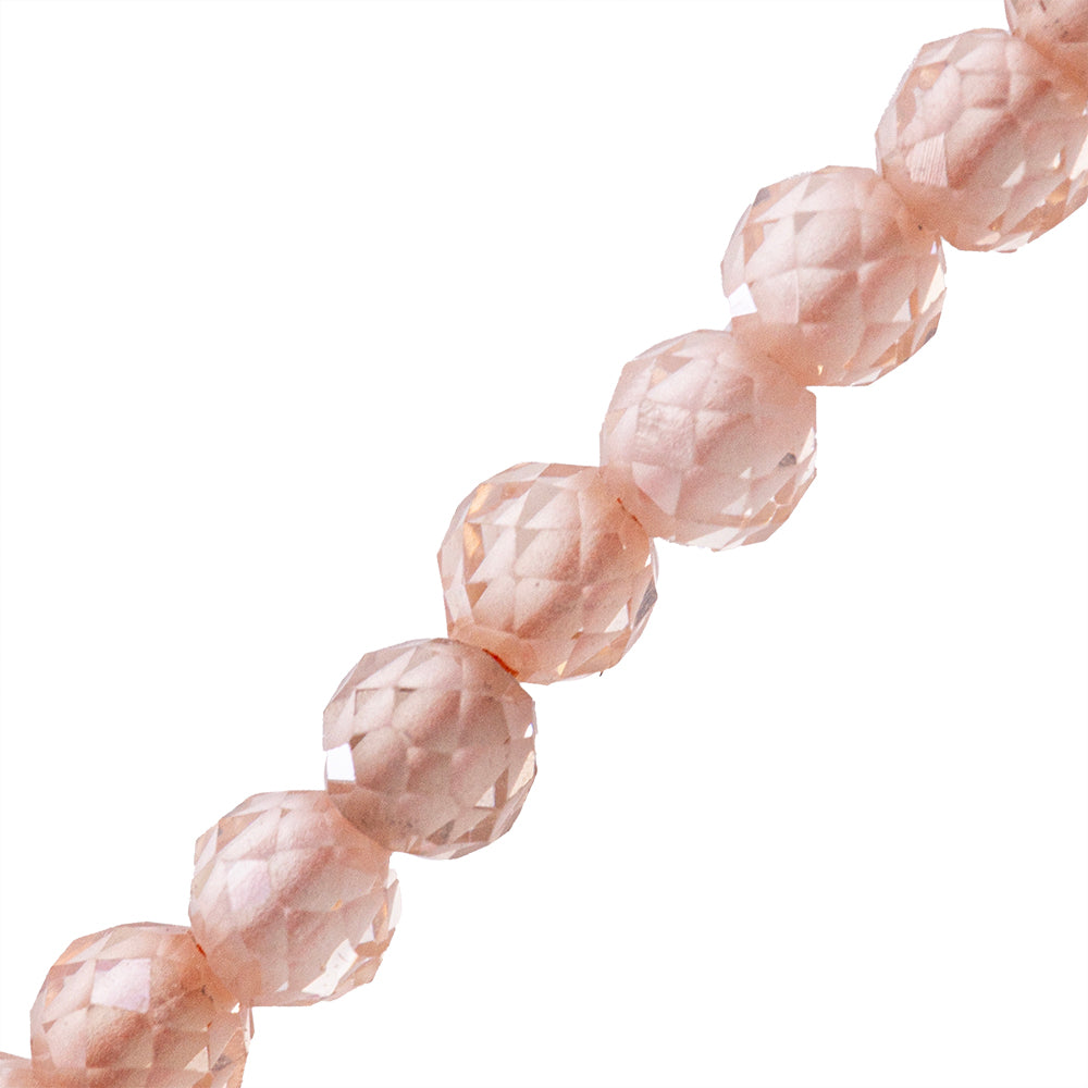 Circonia Esfera Facetada 2mm Naranja
