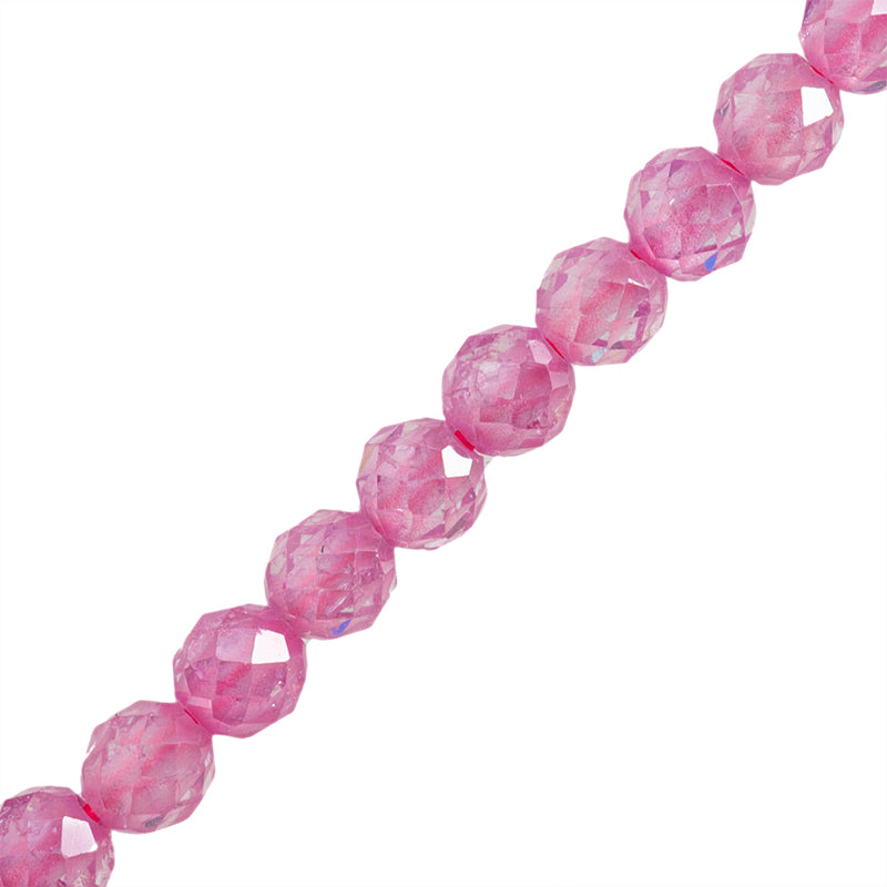 Circonia Esfera Facetada 2mm Rosa
