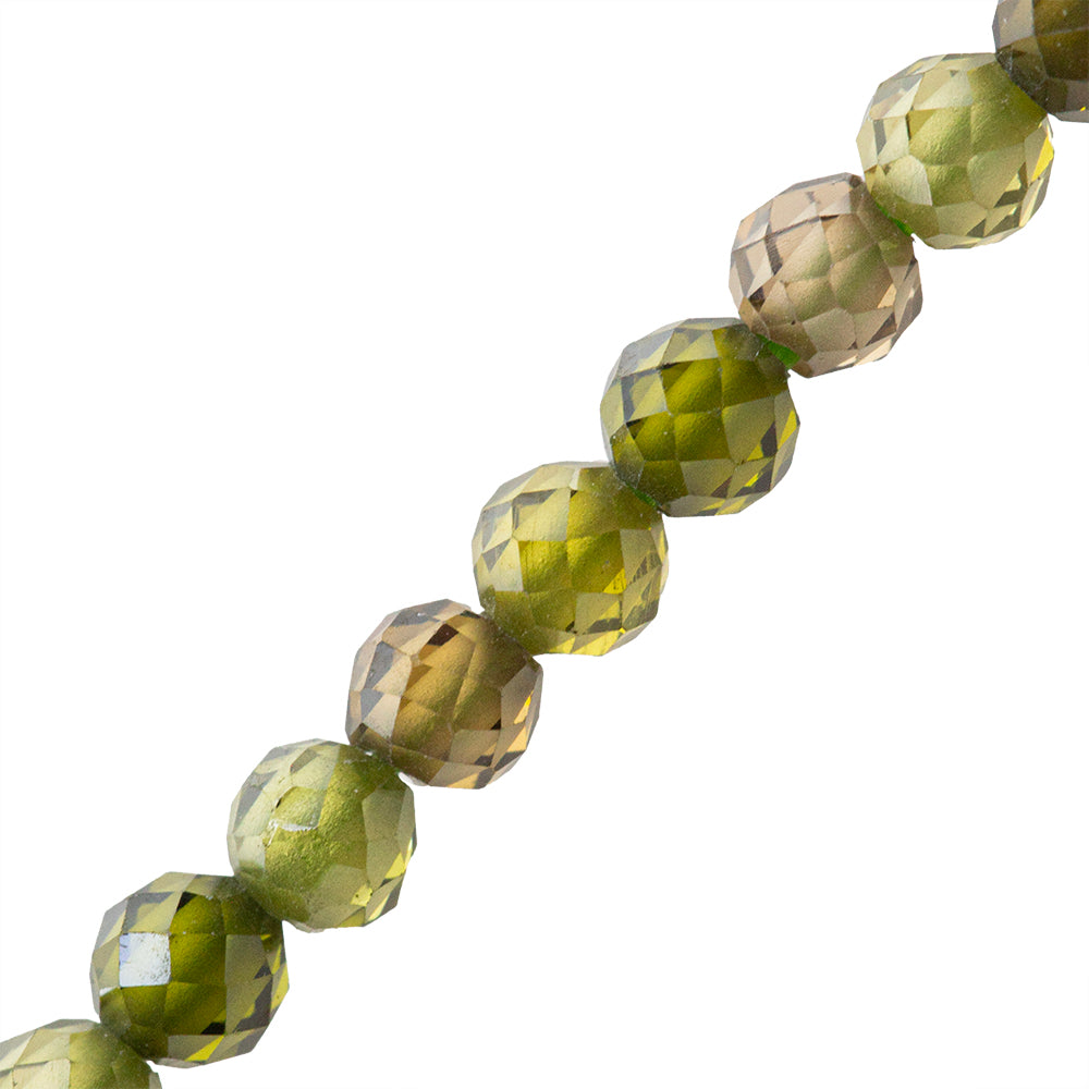 Circonia Esfera Facetada 2mm Verde