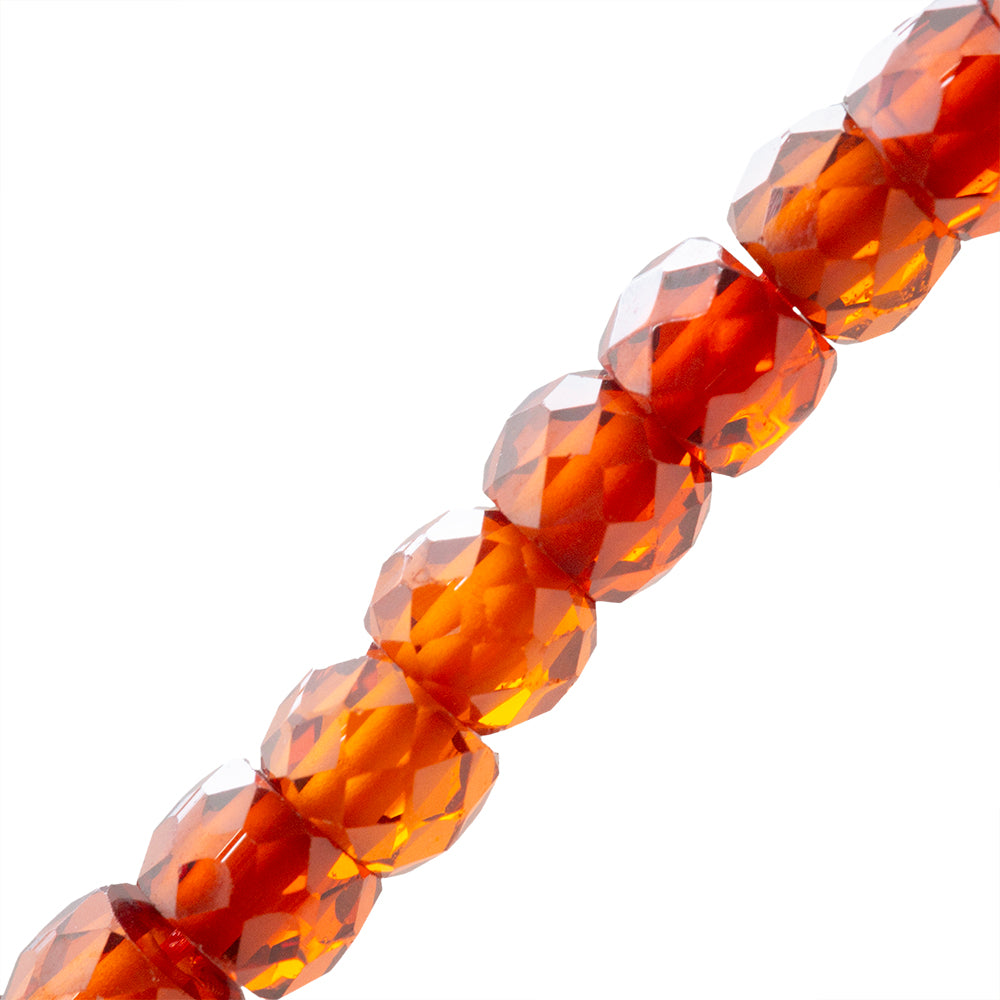 Circonia Róndela Facetada 2x3mm Terracota