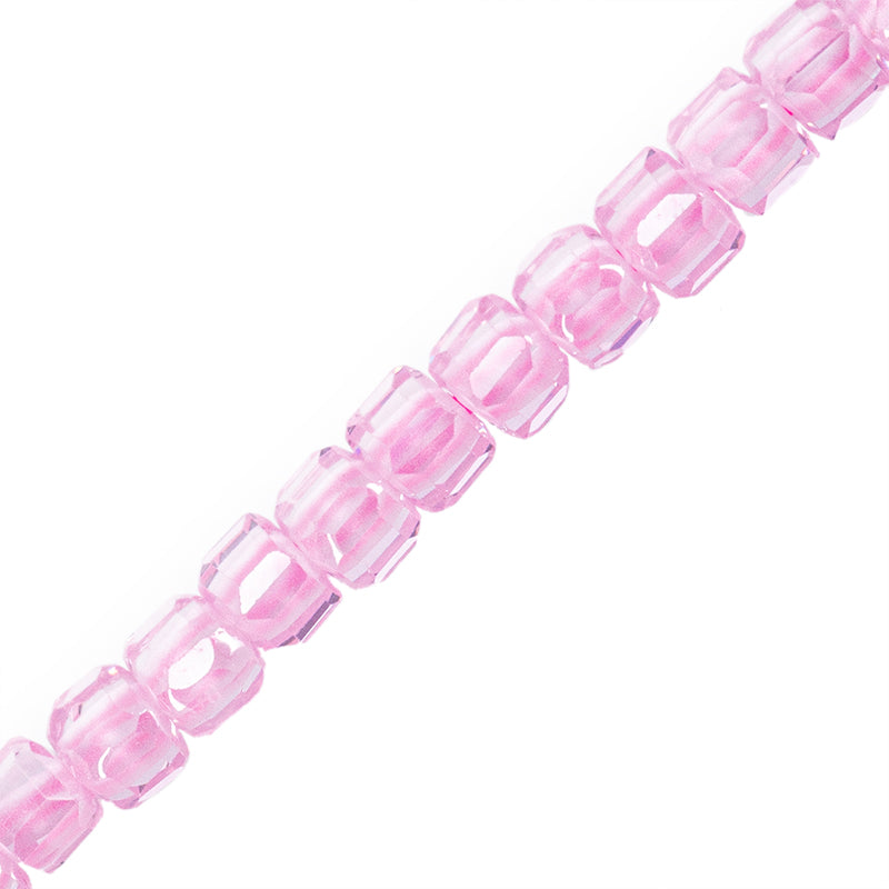 Circonia Cubo Facetado 2mm Rosa