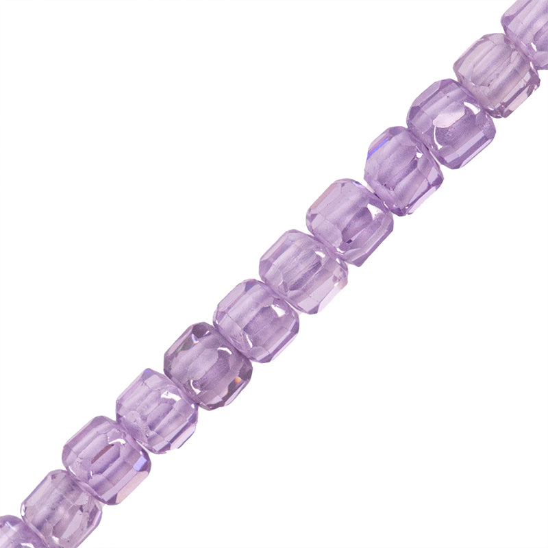 Circonia Cubo Facetado 2mm Lila