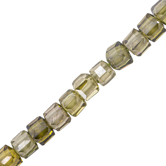 Circonia Cubo Facetado 2mm Verde