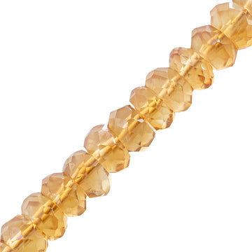 PF Citrino Rondela Facetada 2-2.5x4mm Amarillo