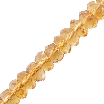 PF Citrino Rondela Facetada 2-2.5x4mm Amarillo