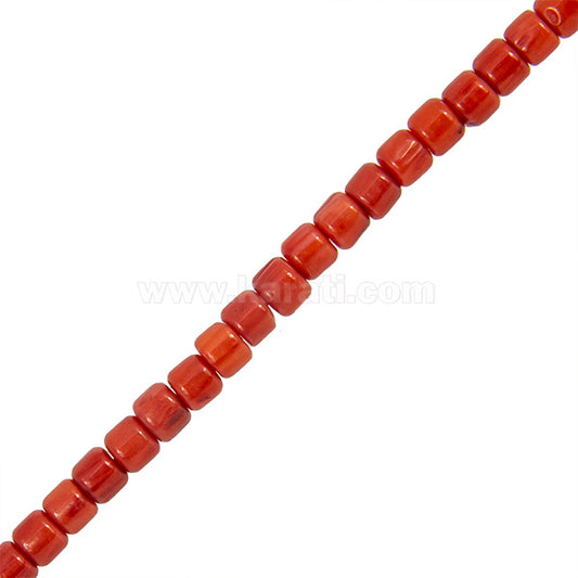 Coral Moneda 3.2x4mm Rojo