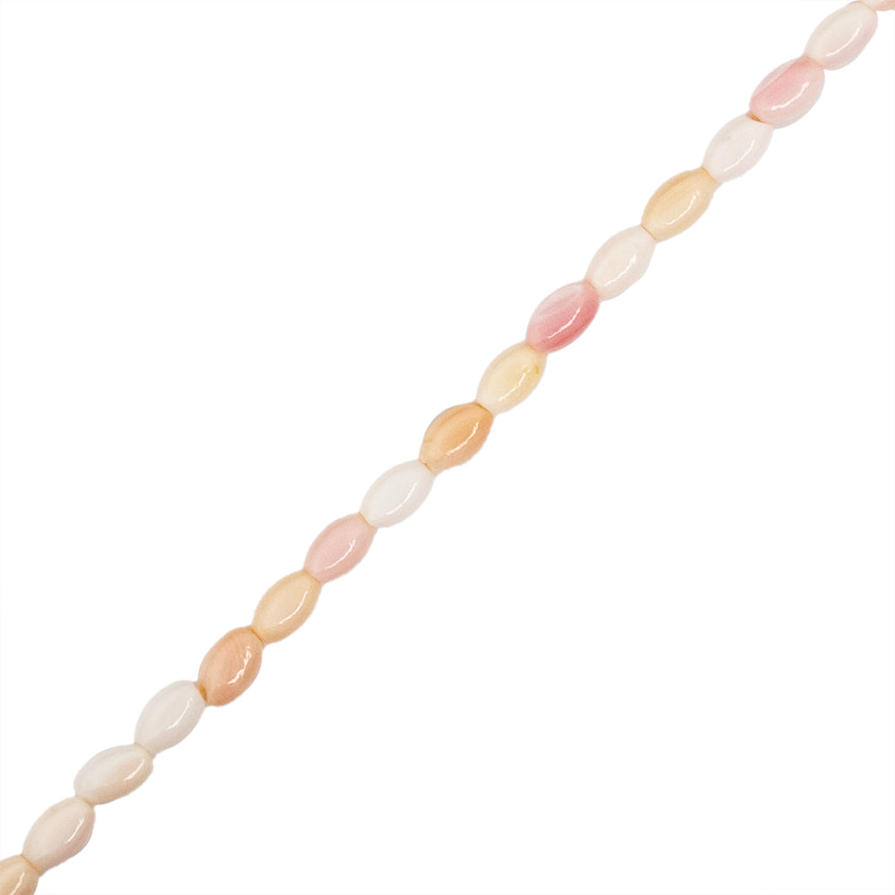 Concha Natural Arroz 5x3mm Rosa
