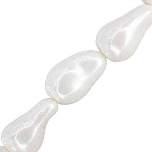 Perla de Concha Barroca 21x13mm Blanco