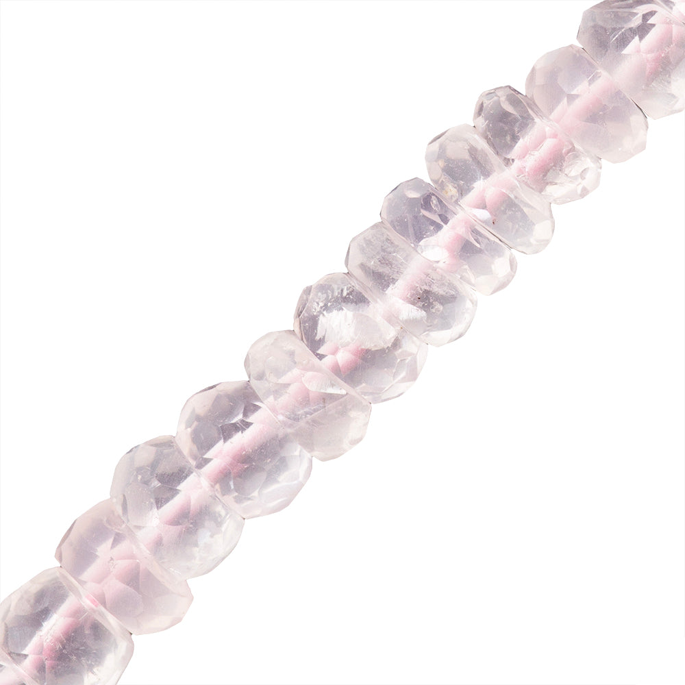 Cuarzo Rosa Rondela Facetada 2-3x5mm Rosa