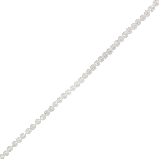 Cuarzo Esfera Facetada 4x4mm Transparente