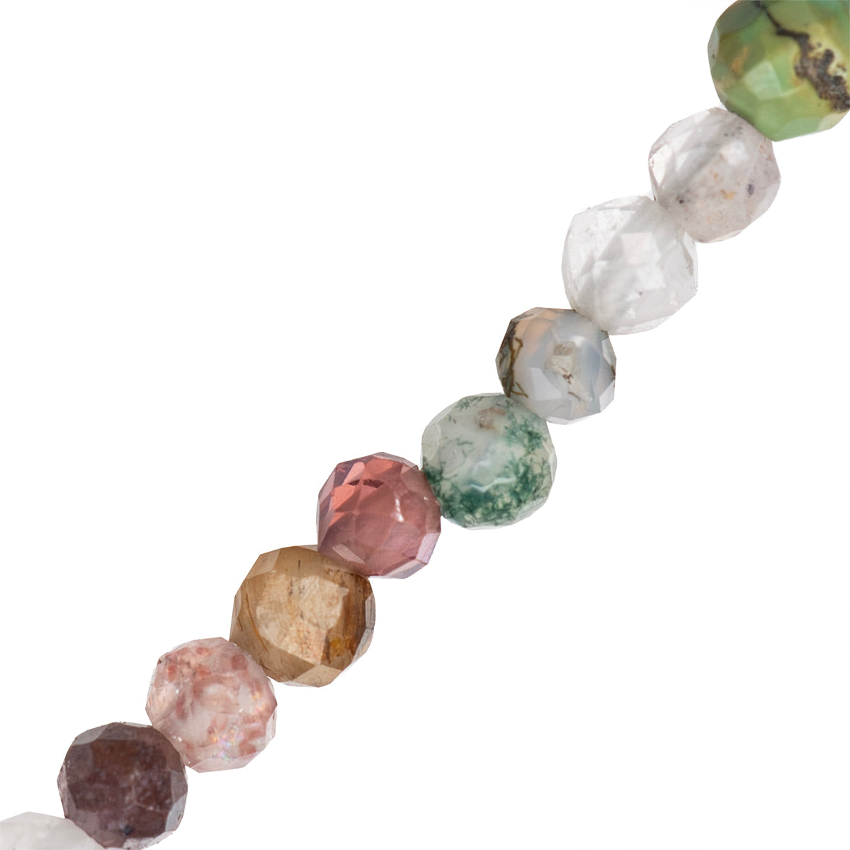Piedra Mix Esfera Facetada 2mm Multicolor