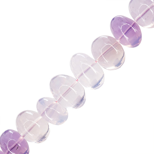 PF Cuarzo Lavanda Róndela Disminución 7-9x10-13mm Lila