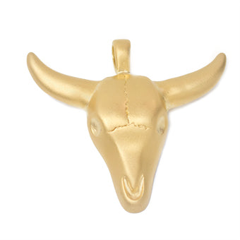 Dije Chapa Animal Toro 48x53mm Dorado