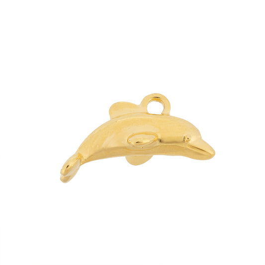 Dije Chapa Delfín 12x26mm Dorado