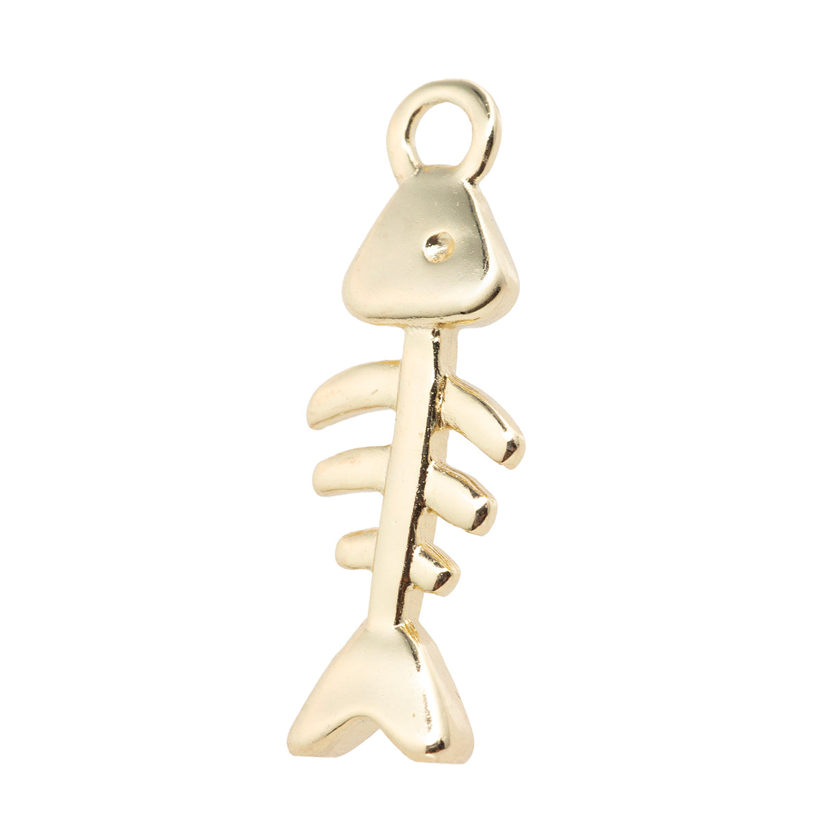 Dije Pez Esqueleto 34x12mm Dorado